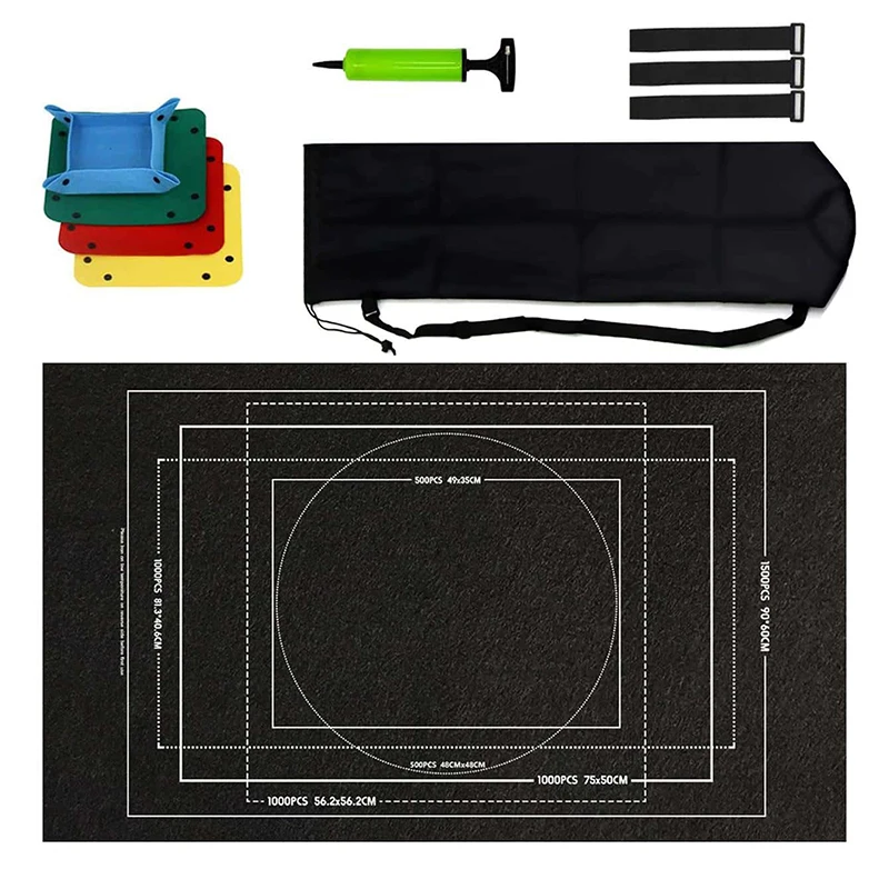 1000~3000pcs Puzzle Storage Mat Roll Up Children Developmental Game Parent-child Interaction Portable Travel-Friendly Bag TMZ