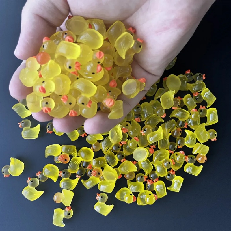50 Mini Yellow Ducks Night Light Duck Accessories Mini Characters Mini Ducks Mini Landscape Home Decoration