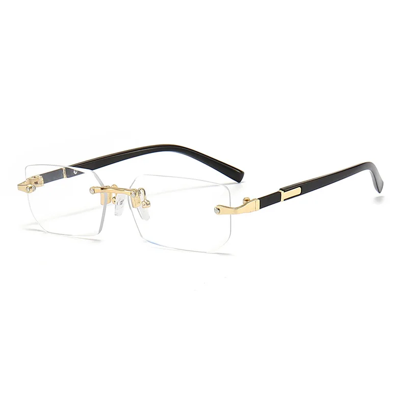 Randlose Sonnenbrille Rechteck Mode Beliebte Frauen Männer Shades Kleine Quadratische Sonnenbrille Für Weiblich Männlich Sommer Reisen Oculos