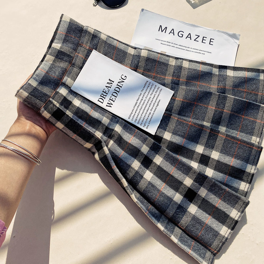 Plaid Woolen Blends Falten Rock Für Frauen Herbst Winter Hohe Taille A-linie Rock Damen Mode Khaki Mini Röcke Vintage Weibliche