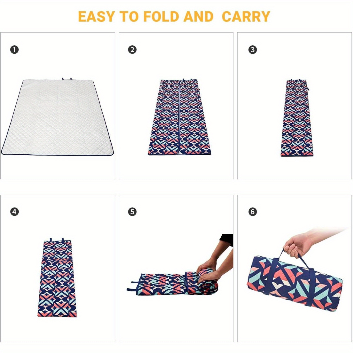 Selimut Piknik Luar Ruangan, Selimut Pantai Tahan Air, Tikar Pantai Ringan, Tikar Piknik Portabel untuk Perjalanan Berkemah Mendaki