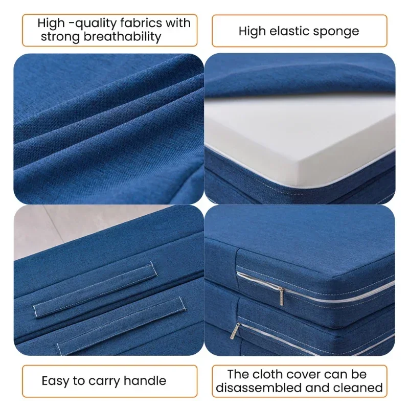 Foldable Memory Foam Mattress Sponge Folding Mattress Simple Mat Tatami Yoga Mat Office Lunch Single Bed Furniture