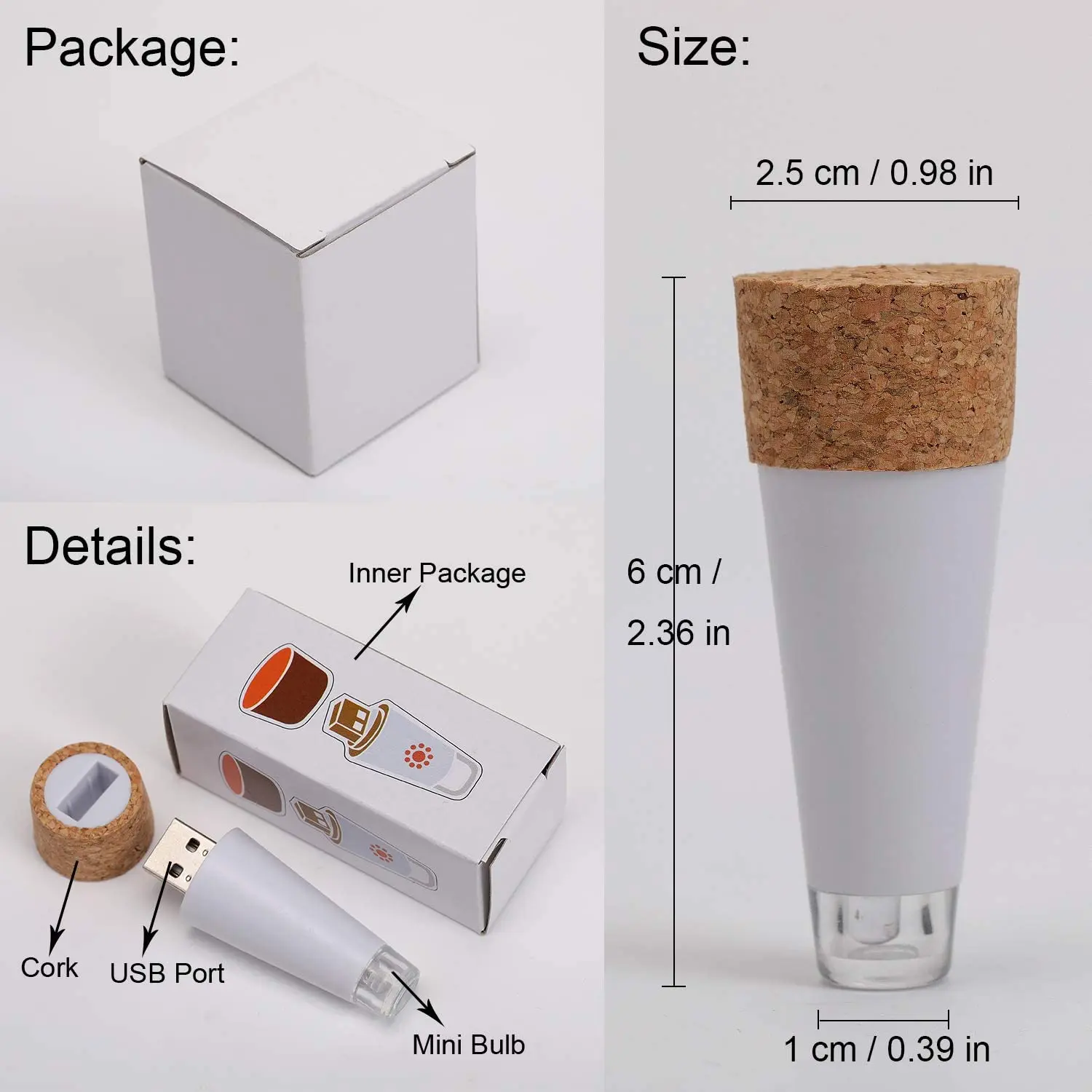 USB ชาร์จขวดไฟ MINI Cork Shaped CRAFT Light Powered Cork ไฟขวดไวน์ PARTY Decor คริสต์มาสงานแต่งงานโคมไฟ