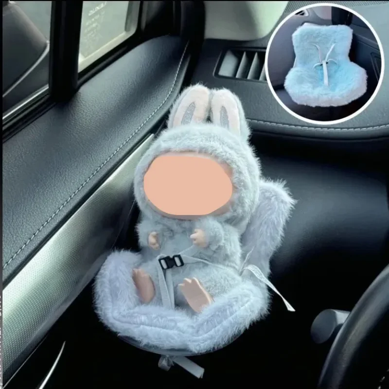 Mini Pluszowa Lalka Fotelik Bezpieczeństwa Kawaii Labubu Idol Kpop Lalka Pluszowa Fotelik Samochodowy Aromaterapia Powietrzna Dekoracja Ozdoba Samochodowa Prezenty