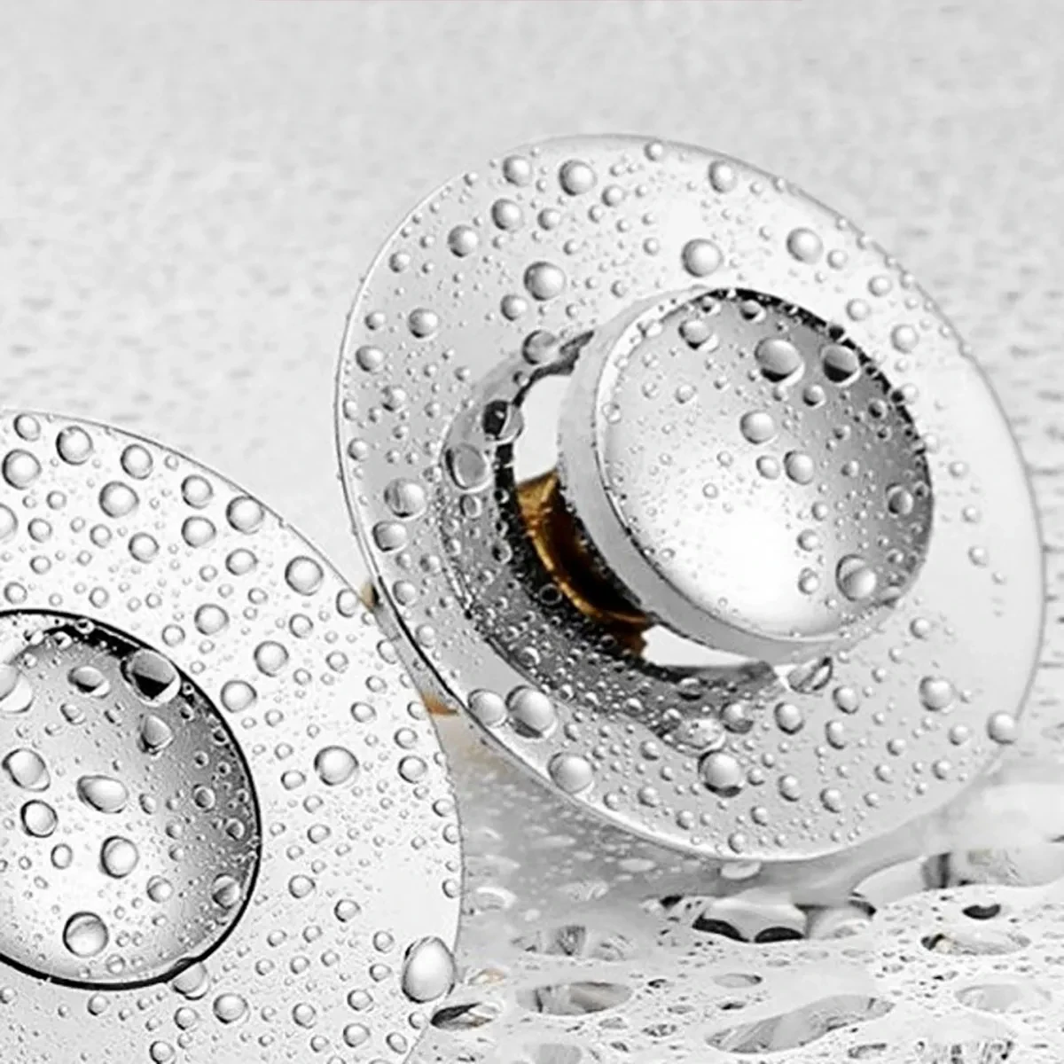 Universal Rebound Abflussstopfen Filter Becken Pop-up Chrom Waschbecken Filter mit Haarfänger Badezimmer Waschbecken Abflussstopfen Einfacher Push-Typ