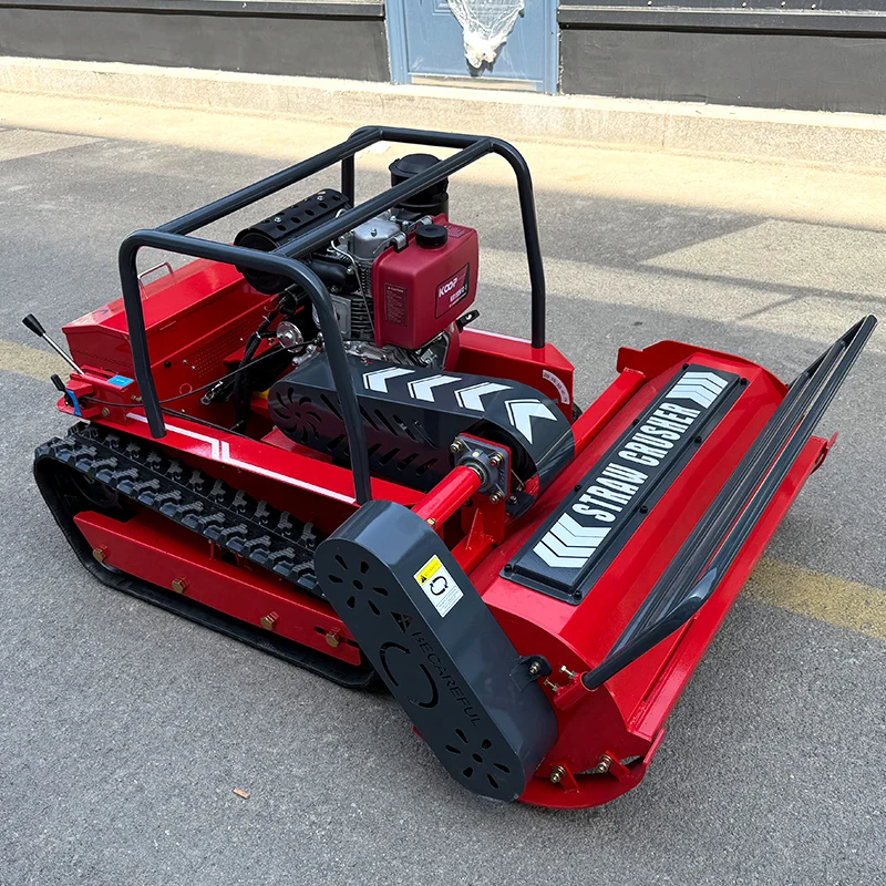 Dostosowany robot gąsienicowy Flail Zdalnie sterowana maszyna do cięcia trawy Kosiarka gąsienicowa
