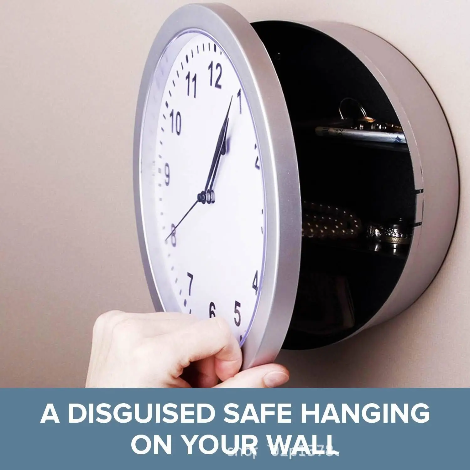 Sight Secret Wall Clock With Hidden Compartment Hide Cash Jewelry Keys Valueables Safe Box For Home Office Decoration Safe
