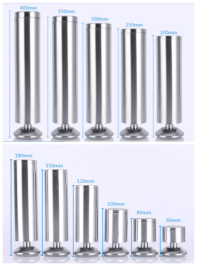 調整可能なステンレス鋼 6-30 センチメートル家具の脚キャビネットテーブルソファベッドの足家具の脚の足