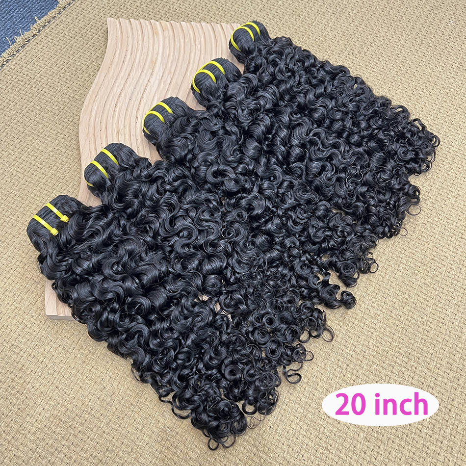 ビルマカーリー人毛バンドル # 1B ナチュラルカラー波状生バージンヘア織りエクステンション弾むカーリー 100% 人毛女性のための