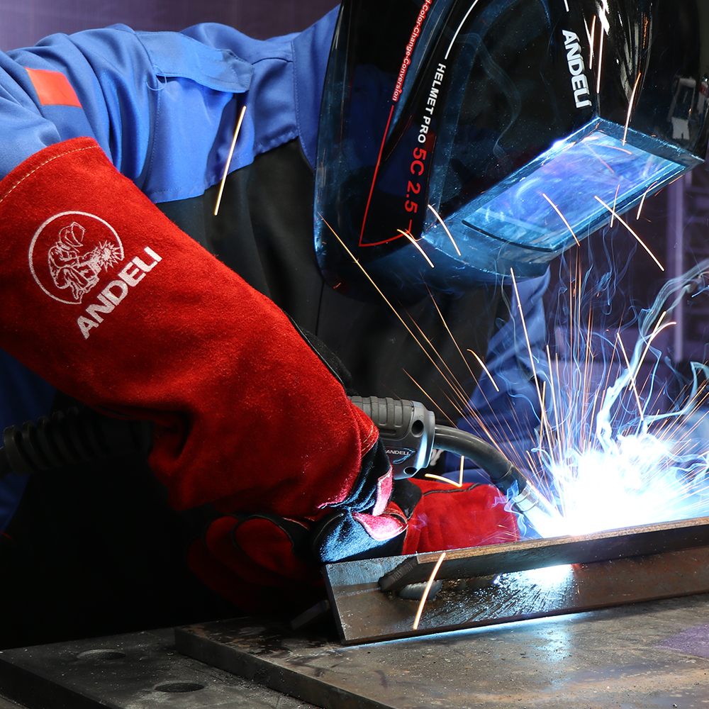 ANDELI 27cm Luva de Soldagem Multifuncional Funciona Luvas Resistente ao Calor Mig/Vara/Tig Soldador/Grill/Fogão/CHURRASCO Luvas De Proteção