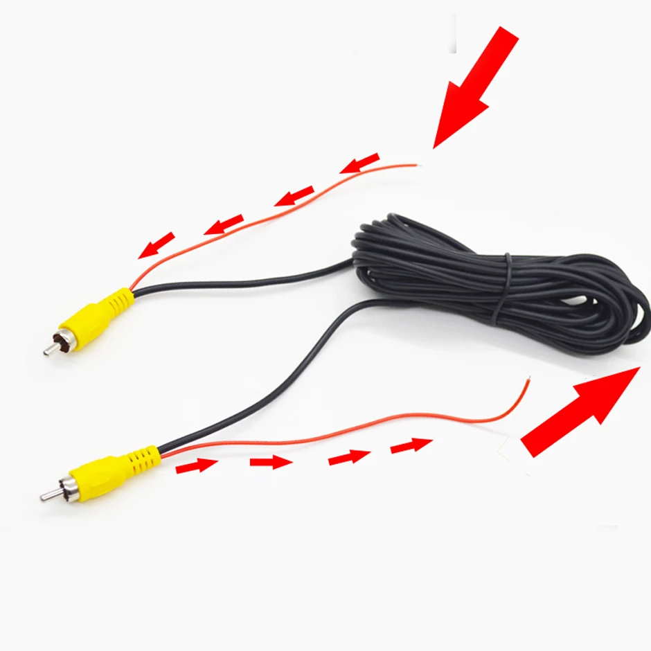 RCA 6M/10M/15M/20M Video Cable for Car Rear View Camera Universal Wire Connecting Reverse Camera Multimedia Monitor Universal