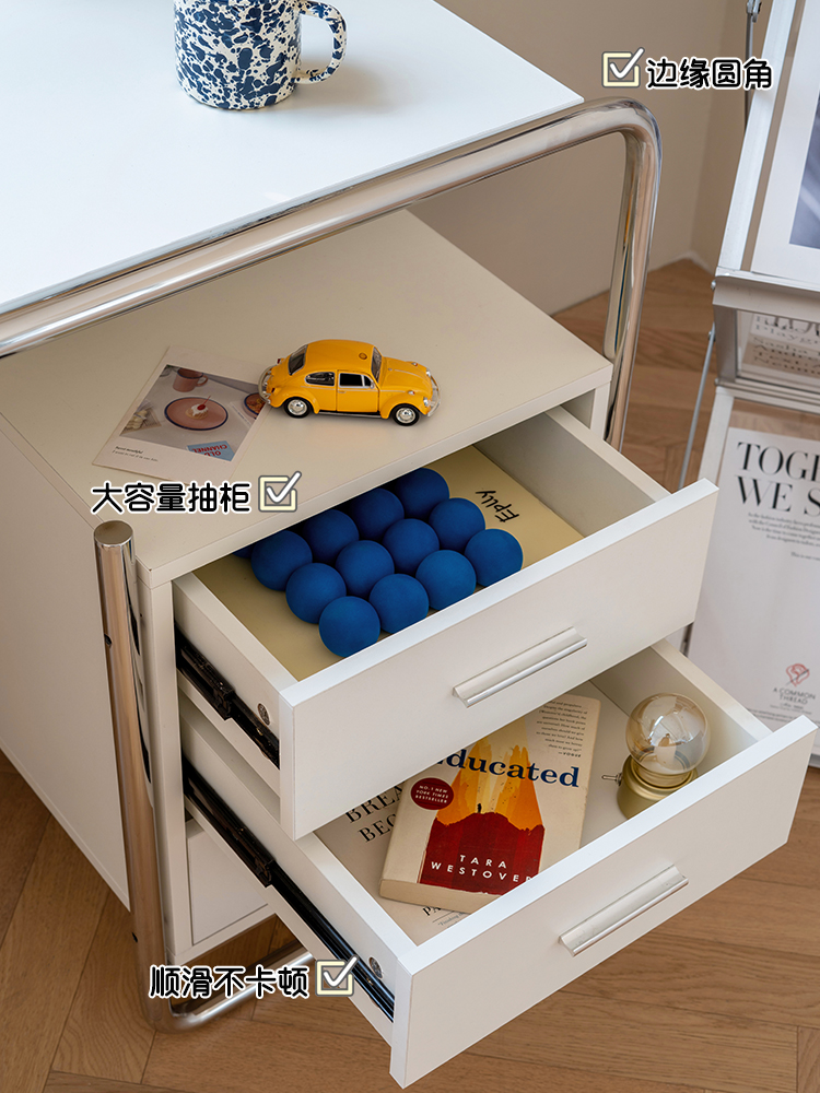 Mesa medieval personalizada do computador com gavetas, mesa home nórdica, celebridade do Internet, composição moderna do Ins