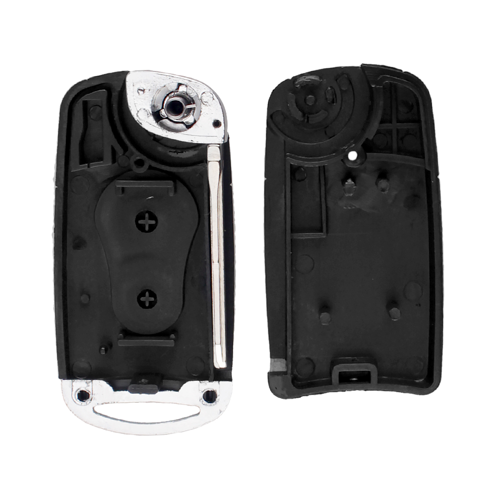 KEYYOU 2 ボタン修正されたフリップ折りたたみリモート車のキーケース双竜 Actyon Kyron Rexton キーシェルケースブランクノーカットブレード