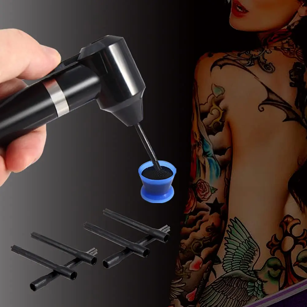 50 Uds., Kit de máquina mezcladora de tinta, máquina mezcladora de pigmentos con varillas mezcladoras, máquina agitadora eléctrica de pigmento de tinta de maquillaje de Color de cejas