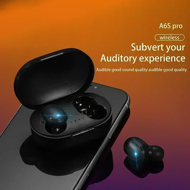 Auricolare Bluetooth wireless originale A6S TWS Auricolare Bluetooth Sport Inear Auricolari con microfono