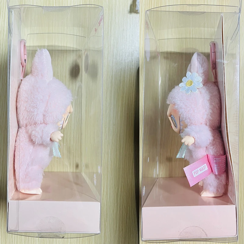 Mokoko 1a primavera flor querida rosa labubu vinil boneca kawaii mochila pingente decoração boneca parque de diversões edição limitada