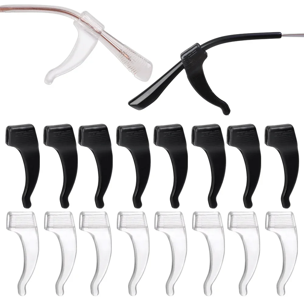 50PCS Silicone Anti-slip Ear Hooks Elastic Eyeglasses Grips Ear Stopper Bracket Fastener Accessories Temple Tip Eyewear Holder