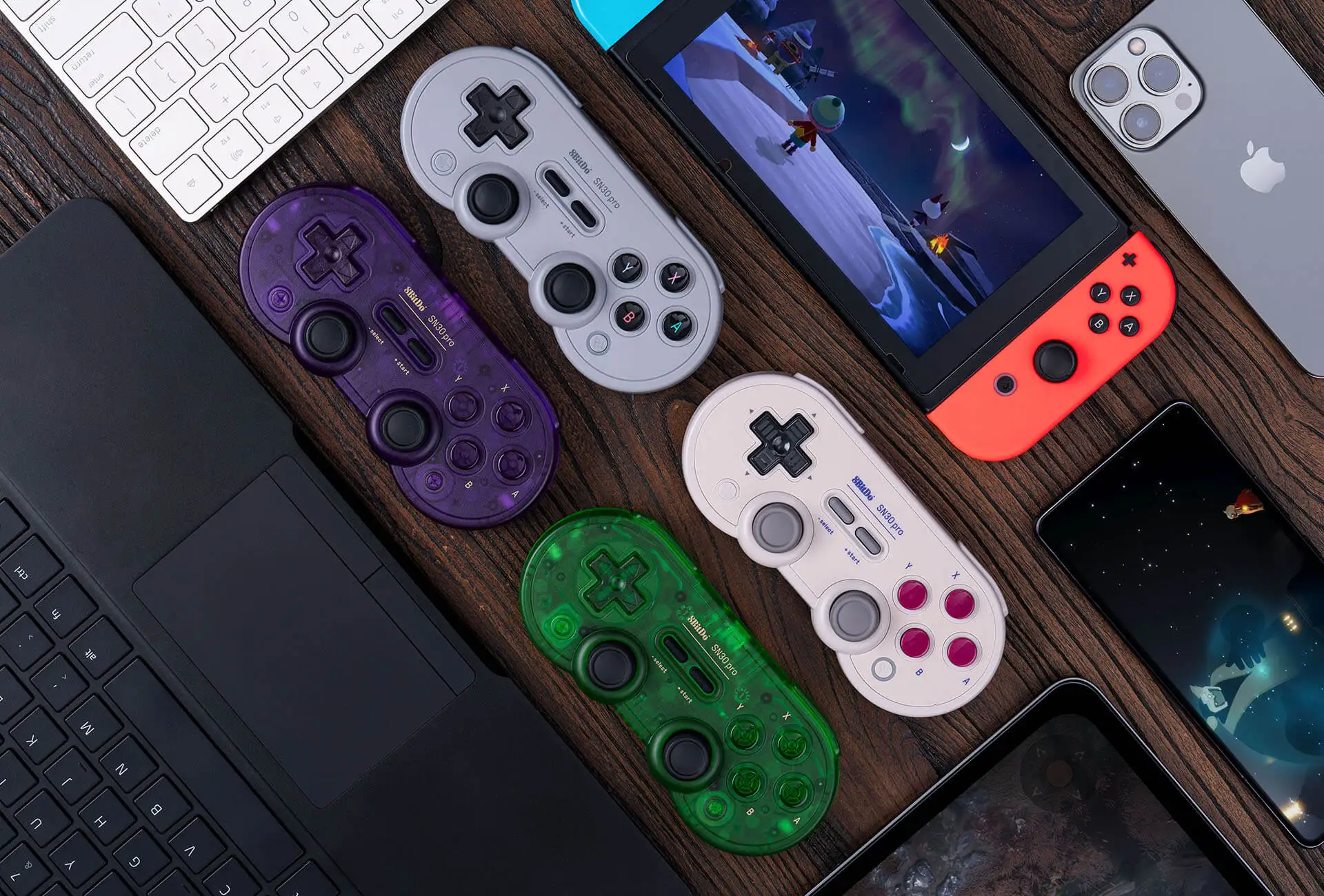 Controlador de juegos inalámbrico Bluetooth 8Bitdo SN30 Pro con efecto Hall para Switch 2 MacOS Android Raspberry Pi Windows Steam Deck