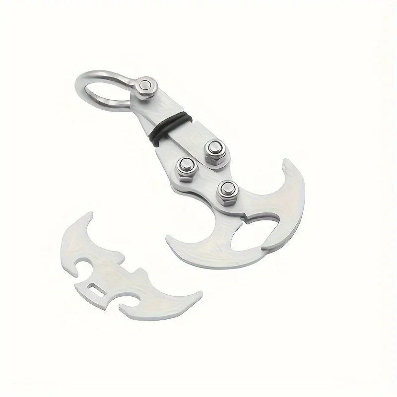 Stainless Steel Folding Grappling Hook - Durable & Deployment, Versatility in Outdoor Adventures & Emergency Tool for Hiking