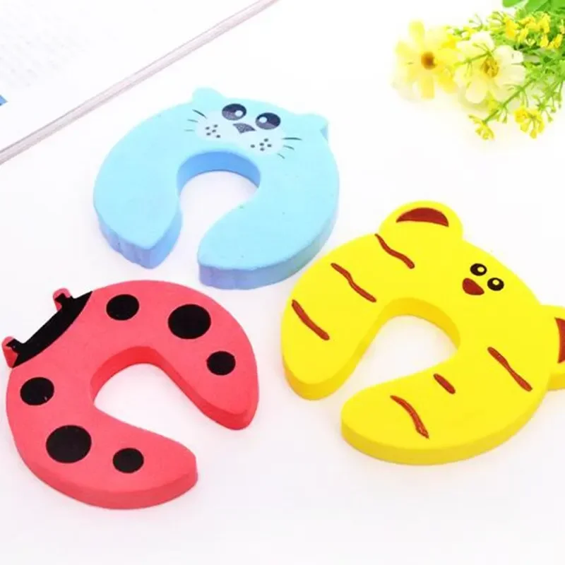 1/2/5/7PCS Kind Sicherheit Cartoon-Muster Schutz Lock Finger Schutz Tür Stop Anti Prise hand Baby Sicherheit
