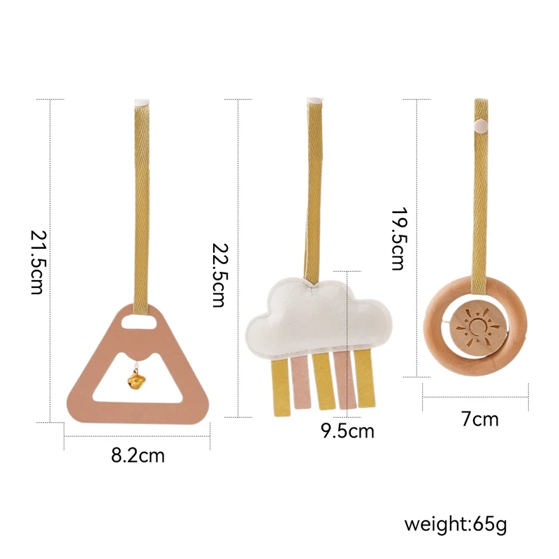 เด็กทารก GYM จี้ของเล่น Soft Felt เพลง Rattle ผ้าฝ้ายโครเชต์ Mobile Crib Teether จี้สําหรับทารกกิจกรรม GYM ของเล่นของขวัญ