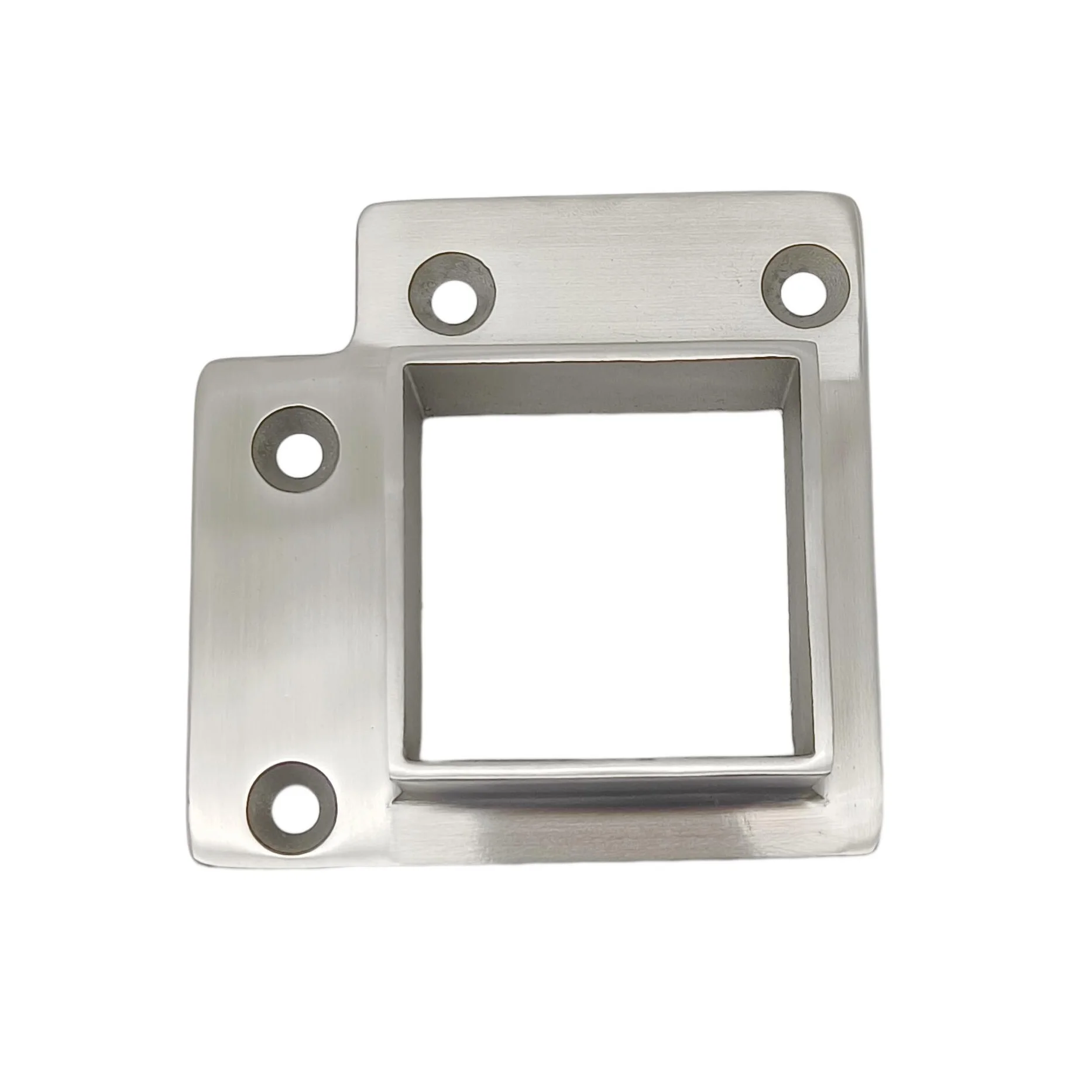 Flangia di base per corrimano oblungo per corrimano angolare per scale quadrata da 38,1 mm in acciaio inossidabile 316 lucidato a specchio