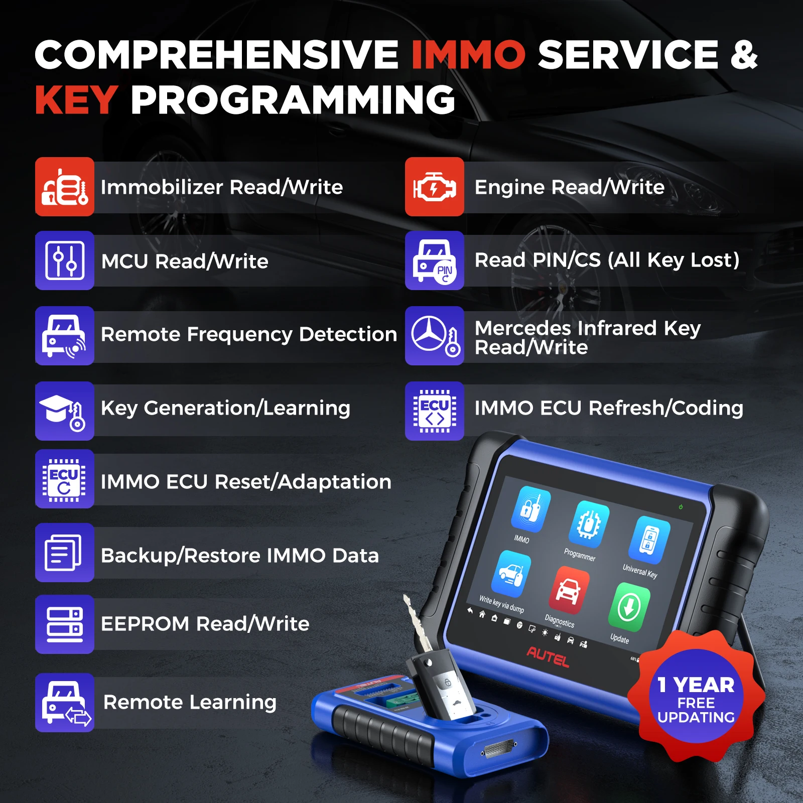 Autel MaxiIM IM508S XP400 PRO OBD2 escáner automotriz IMMO herramientas de diagnóstico de programación clave para todos los coches programador todo en uno