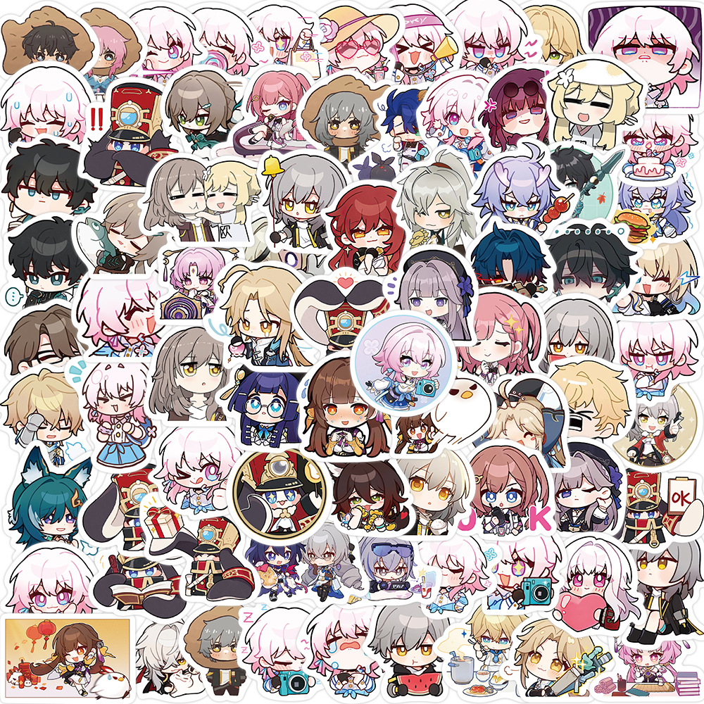 80 個 Honkai: スターレールステッカーアニメゲーム漫画デカールステッカー子供のおもちゃ DIY スーツケース電話ギターラップトップオートバイ