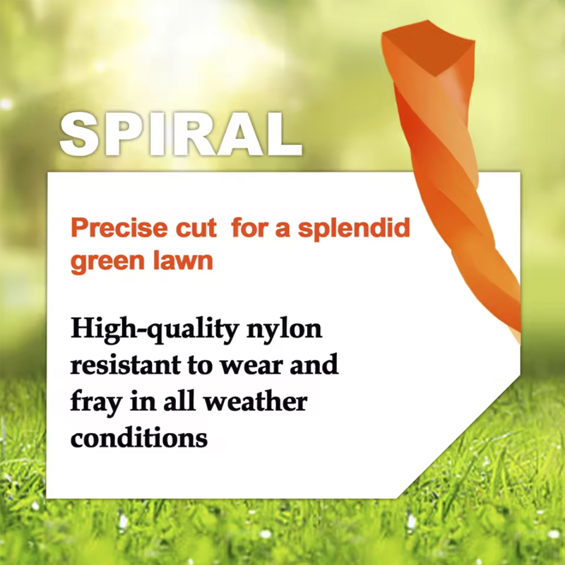 2.4/2.7/3.0/3.5/4.0mm * 100m carretel linha de corte de gramado náilon distorção quadrada espiral cortador de escova corda cortador de grama cabeça acessório