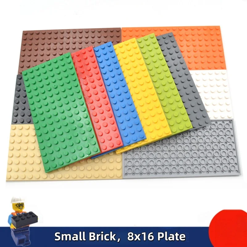 Plaque de Base classique MOC à 8x16 points, 5 pièces, blocs de construction de figurines de ville, pièces en briques compatibles avec 92438, jouets pour enfants, cadeau