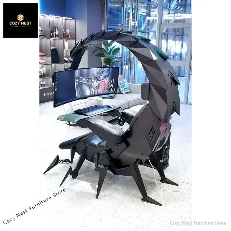 Hot Luxury Home Office เฟอร์นิเจอร์ Zero Gravity ขายส่งคอมพิวเตอร์ Cluvens Gaming เก้าอี้แมงป่องเก้าอี้สําหรับ 3 หรือ 5 จอภาพ