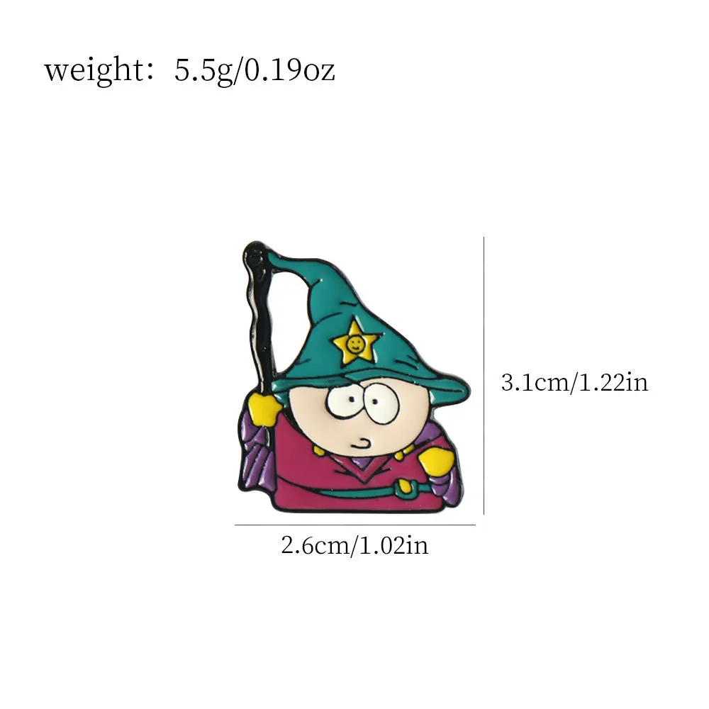 7 Teile/satz Cartoon TV Film Cartman Figur Abzeichen - Nette Anstecknadeln für Rucksäcke, Kleidung & Schmuck Zubehör (