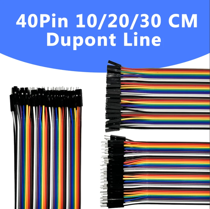 40Pin Dupont Line 10/20/30 ซม.ชาย-ชาย,ชาย-หญิง,หญิง-หญิงจัมเปอร์ Dupont สายไฟสําหรับ Arduino DIY KIT