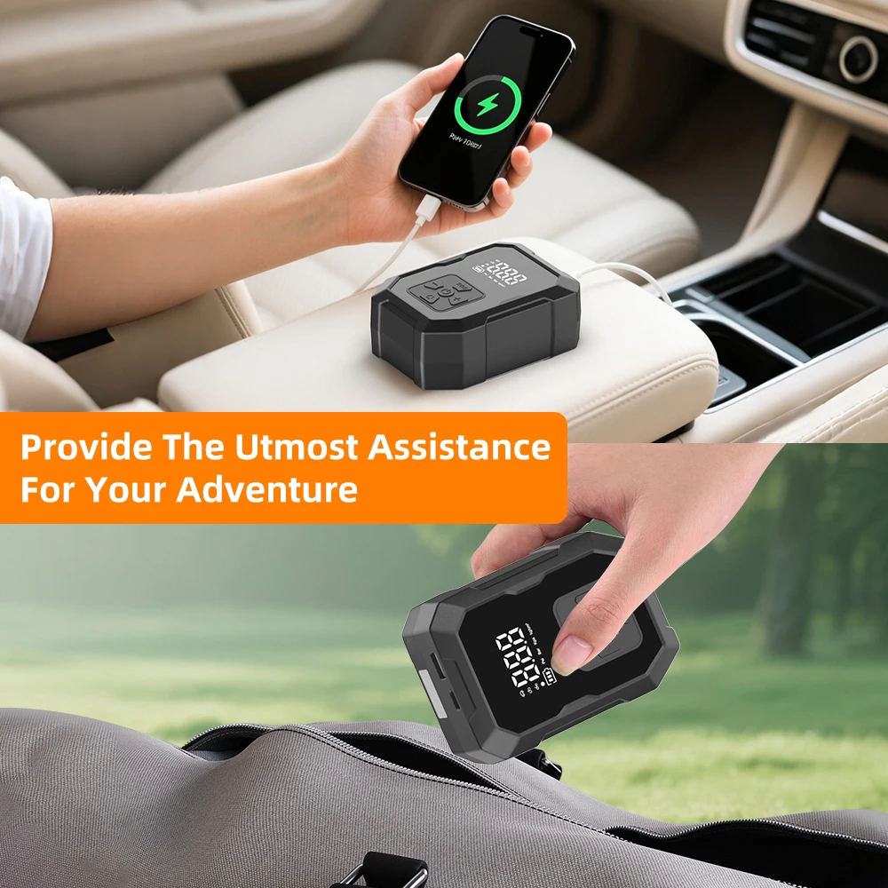 YIJU ชาร์จยาง Inflator ไฟฟ้า Inflator แบบพกพาสําหรับรถจักรยานยนต์รถจักรยานเครื่องอัดอากาศลูกฟุตบอล Inflator ปั๊ม