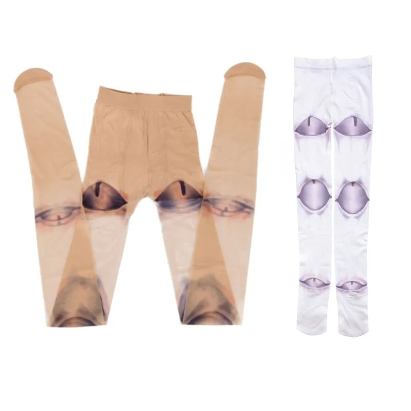 Women Harajuku Novelty Lolita Pantyhose Japanese Gothic Anime Jointed Doll Style Tattoo 3D Print Tights Cosplay Stocking
