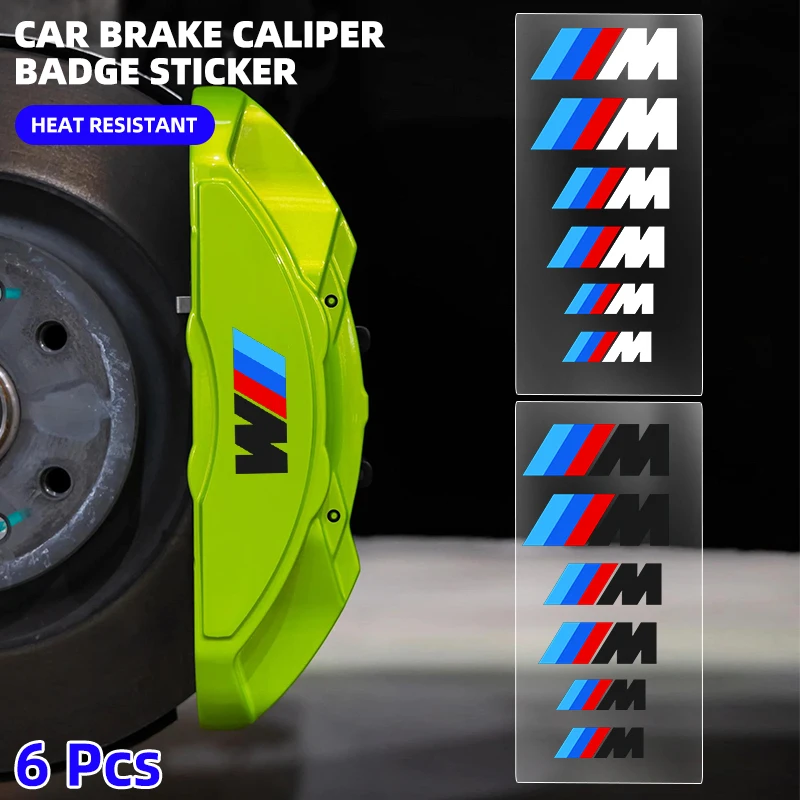 1set Car Brake Caliper Vinyl Film Body Side Stickers For BMW M E46 E90 E39 E60 E36 E30 E61 E91 E92 E87 F10 F20 F30 X3 X5 i3 ix3