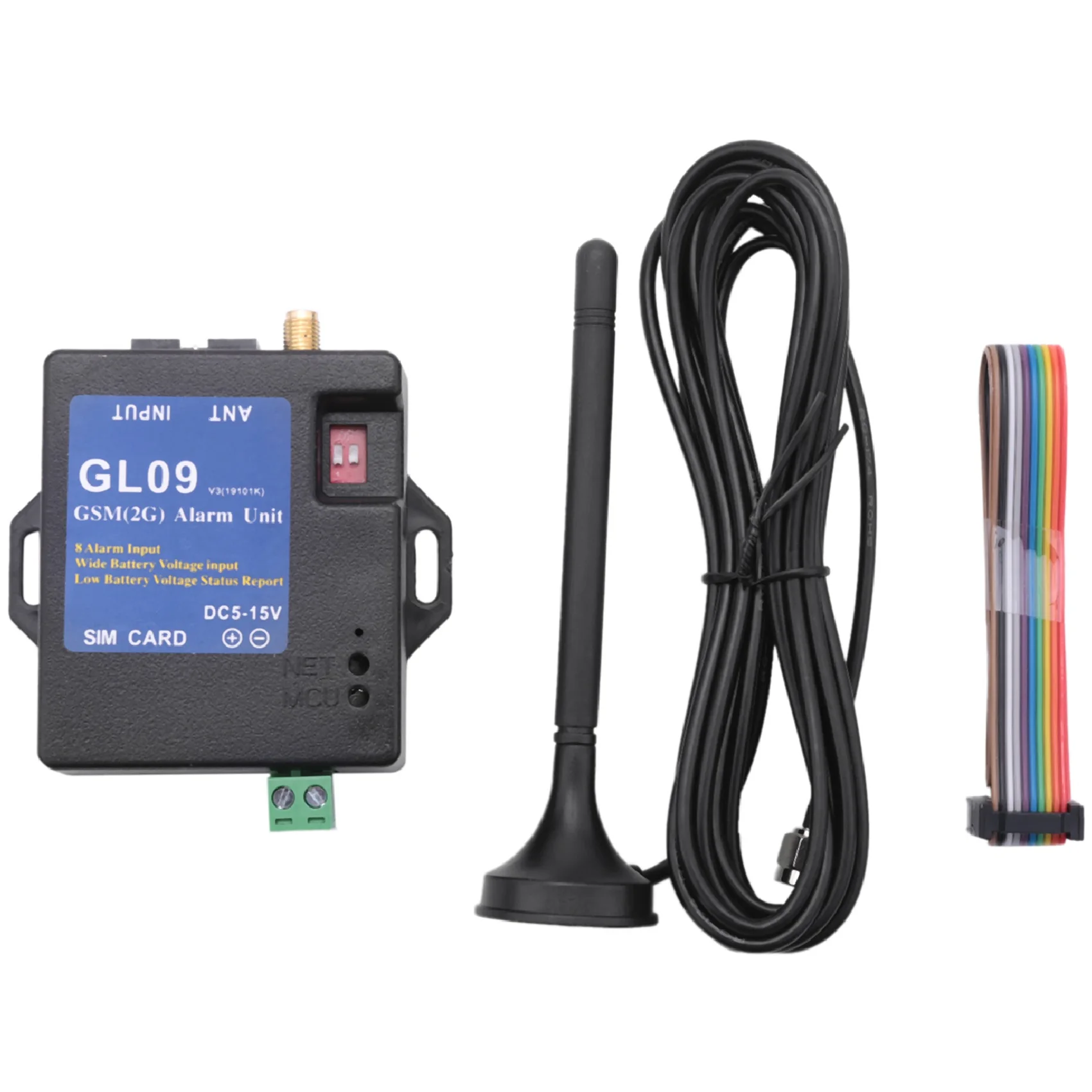 N82R GL09 Sistema de seguridad de alerta SMS de sistemas de alarma GSM con control de aplicaciones con batería de 8 canales 2019