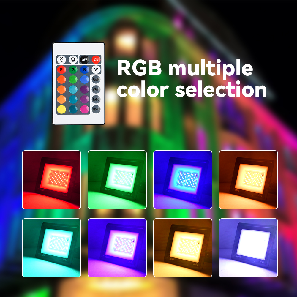 RGB LED Flutlicht Reflektor Außenbeleuchtung 220V 30W 50W 100W IP66 Wasserdichte Outdoor RGB Strahler lampen Landschaft Beleuchtung