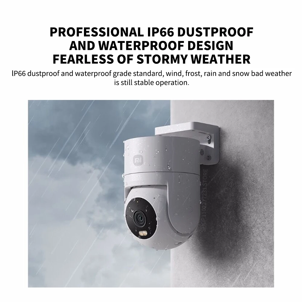 Cámara exterior XIAOMI CW300 2,5 K visión nocturna a todo Color 4 millones de píxeles IP66 seguimiento humano sonido y luz advertencia llamada de voz