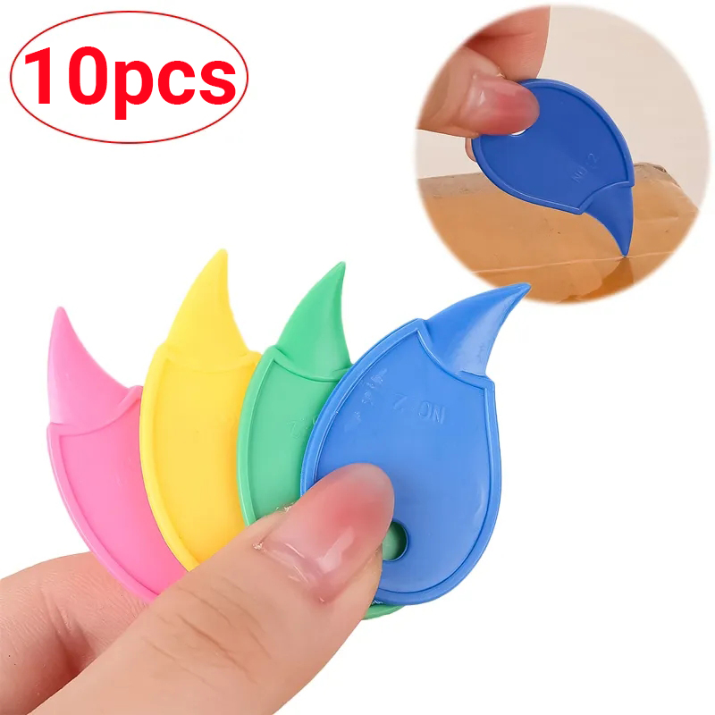 10/1Pcs Portable Plastic Box Opener Mini Safe Art Utility Knife Craft Wrapping Paper Cutter Parcel Express Box Unpacking Tool