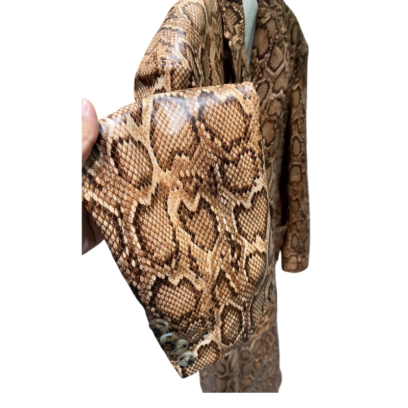 Customized Color Pattern Sheepskin Trench Coat Soft Delicate Leather Wide Version Long Wind Clothes Leather Jacket Woman