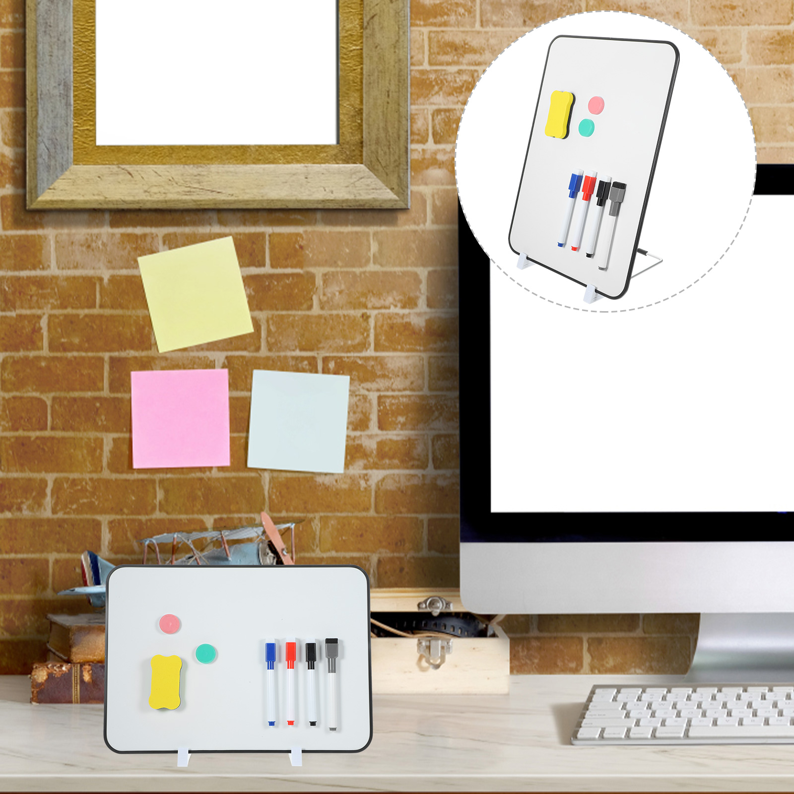 Portable Double Sided Whiteboard Magnetic Dry Erase Board Kids Drawing Board Office School Presentation Supplies With Stand