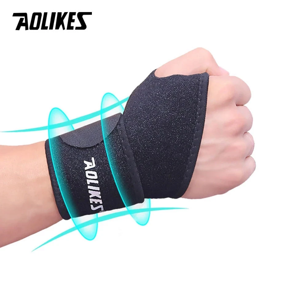 AOLIKES Băng 1 Băng Cổ Tay Hỗ Trợ Cổ Tay Có Thể Điều Chỉnh Băng Nẹp Cho Băng Đeo Tay Thể Thao Nén Len Gân Giảm Đau