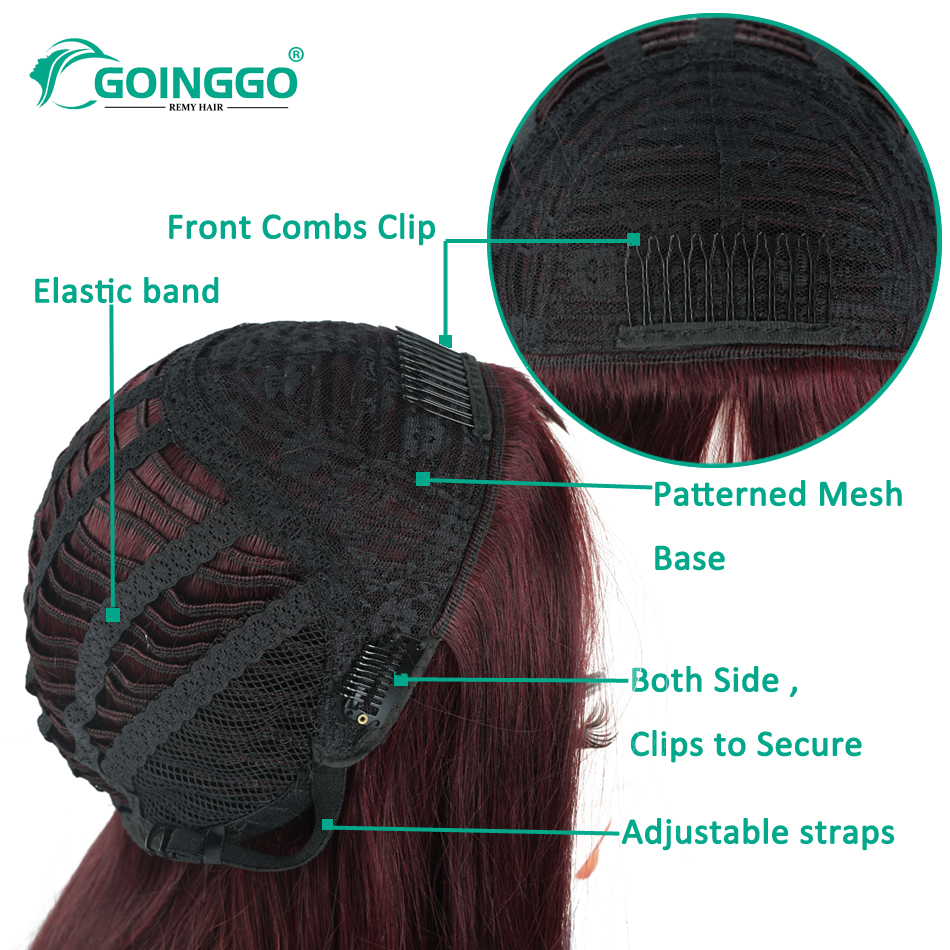 เครื่องทำวิกผมเส้นผมมนุษย์3/4ยาวผมยาวตรงขนาด14-28นิ้วแบบบราซิลเลี่ยนผมเลมีครึ่งหัววิกผมผู้หญิงคลุมผมขาว