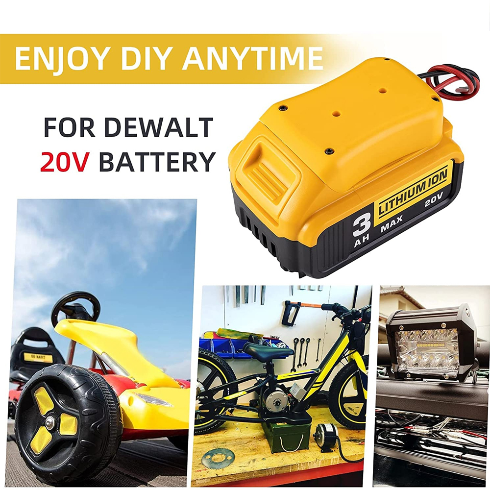 Cho Dewalt 18V/20V Max Pin Bộ Điều Hợp Dock Điện DIY Pin Chuyển Đổi Cổng Kết Nối 12AWG Nhà Dụng Cụ Điện bộ Phận Thay Thế