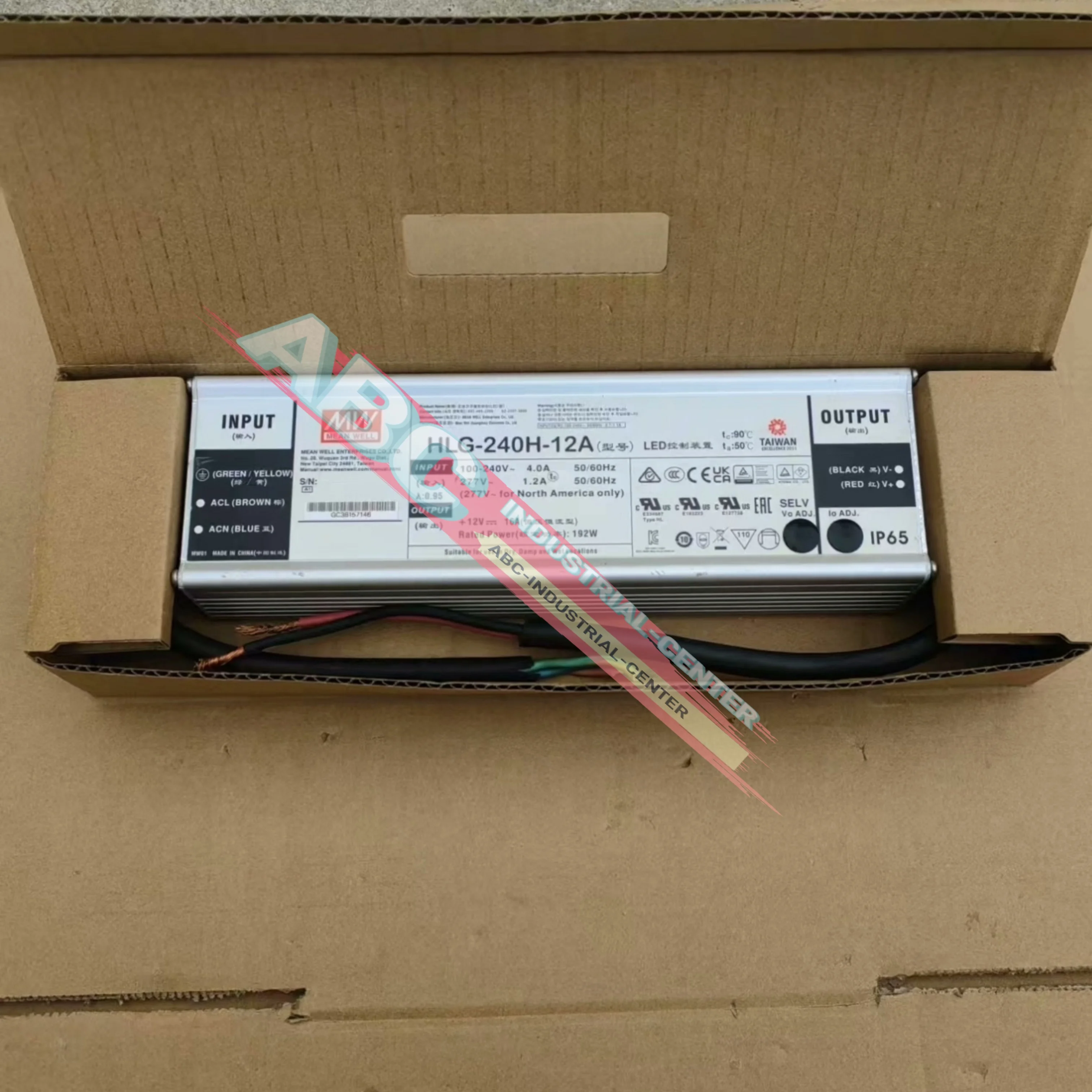 HLG-240H-24A |   24V HLG-240H-24B |   Fonte de alimentação com interruptor 24V nova na caixa