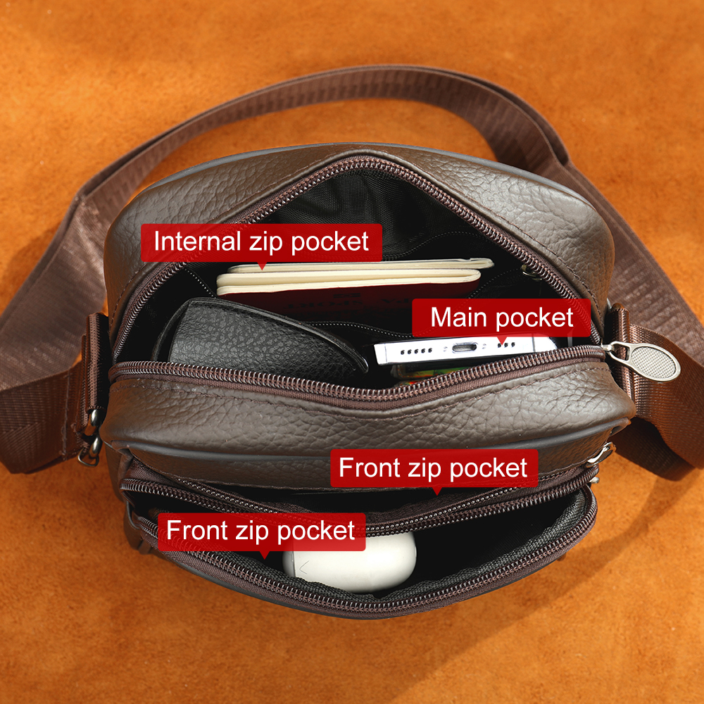 WESTAL Hot-sale Men's Shoulder Bags Casual Messenger Bag Genuine Leather Gift for Man