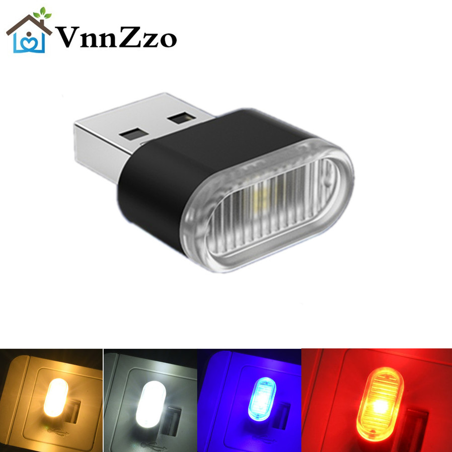 Mini USB Đèn LED USB Đèn Ngủ Mô Hình Xe Ô Tô Ánh Sáng Môi Trường Xung Quanh Neon Trang Trí Nội Thất Xe Ô Tô Trang Sức (5 Loại màu Sắc Ánh Sáng)