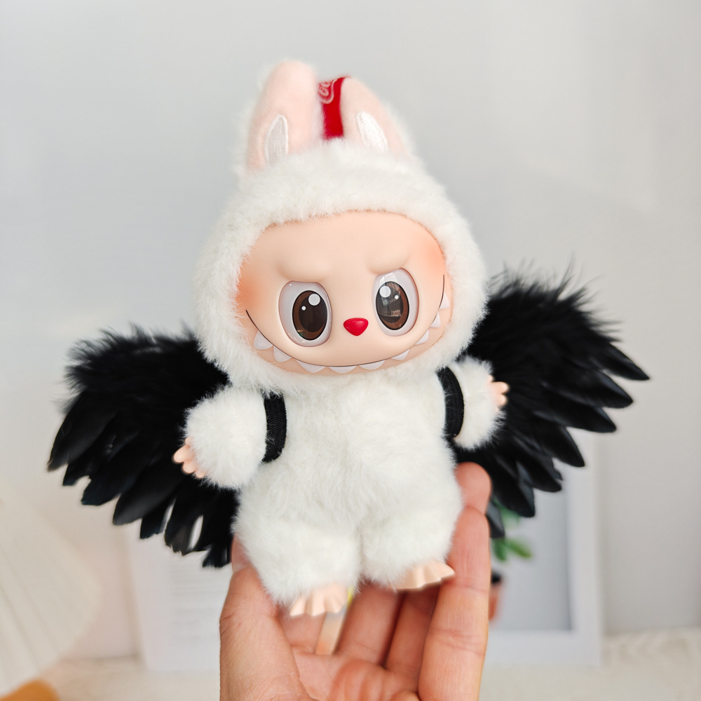 Puppe Kleidung Für Labubu V1 V2 V3 Puppe Plüsch Idol Puppe Engel Flügel Serise Dekoration Zubehör Diy Spielzeug Sitzen Party Fans geschenk