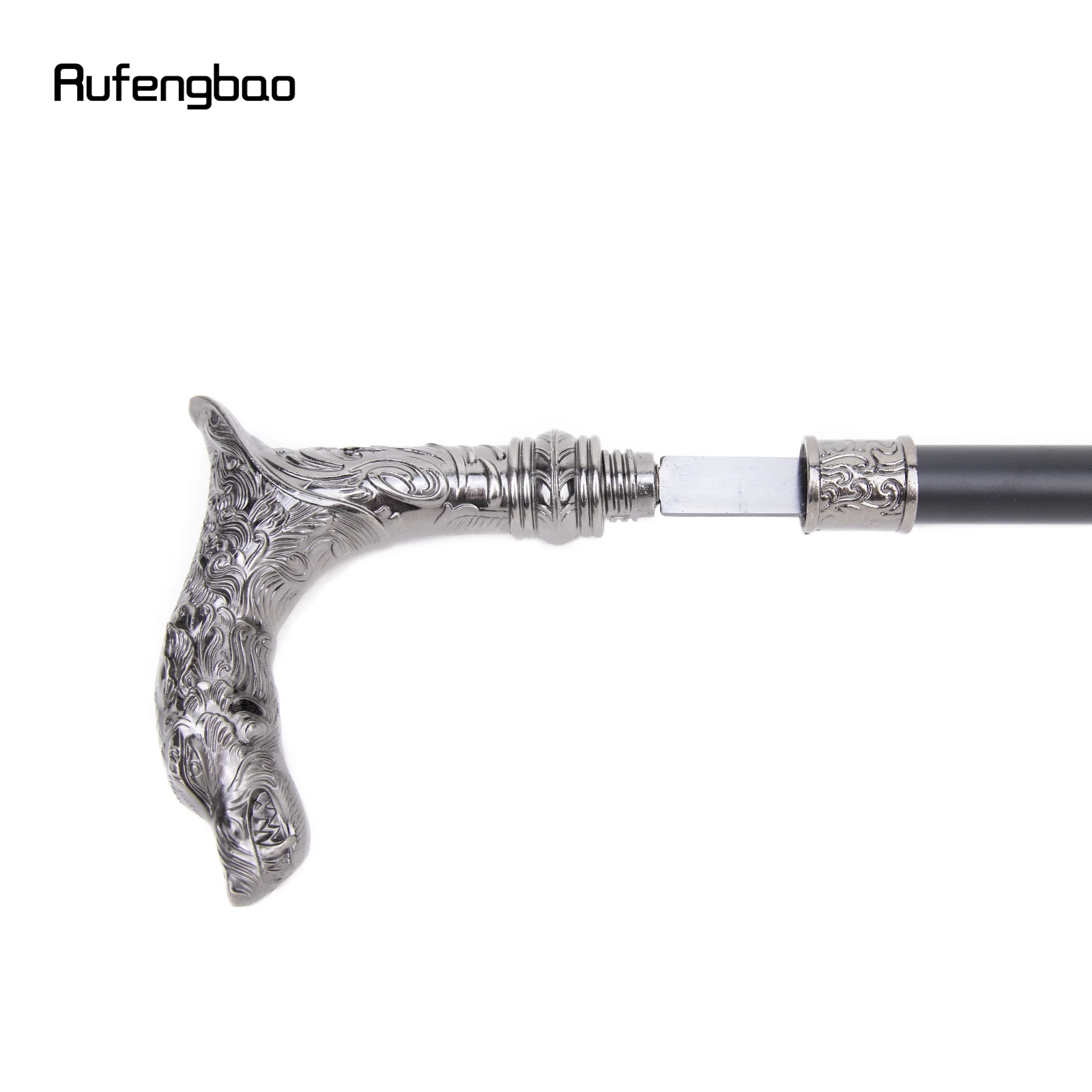 Big ฟันหมาป่าเดิน Stick ที่ซ่อนอยู่แผ่น Self Defense แฟชั่น Cane แผ่นฮาโลวีนคอสเพลย์ Crosier แวมไพร์ Stick 93ซม.